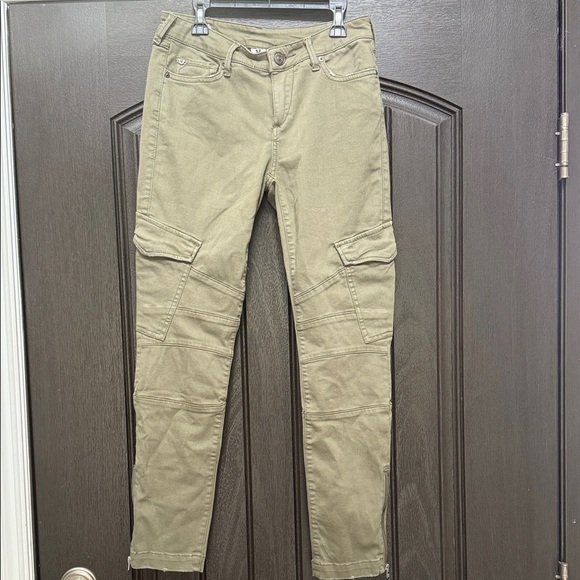 True Religion Olive Ankle Cargo Pants - Picture 1 of 8